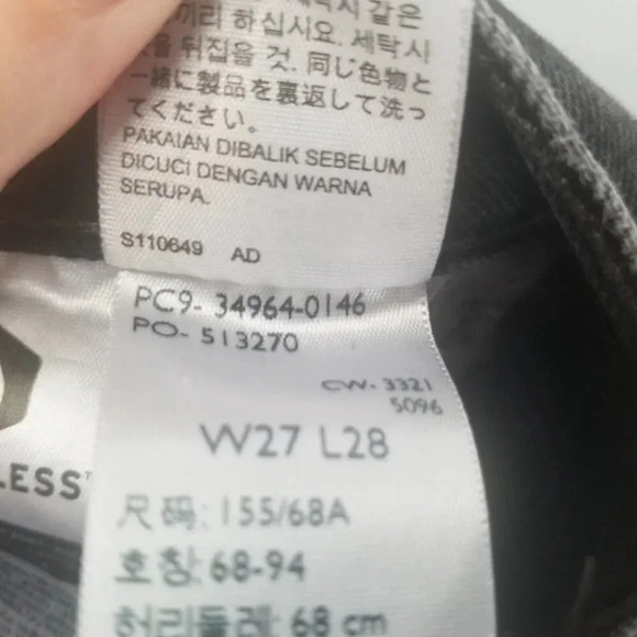 Levi's Wedgie Straight Fit High Rise Jeans After  Sunset Black 34964-0146 27 - Picture 6 of 14